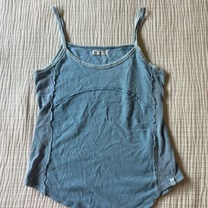 We The Free Blue Scoop-Neck Ribbed Camisole